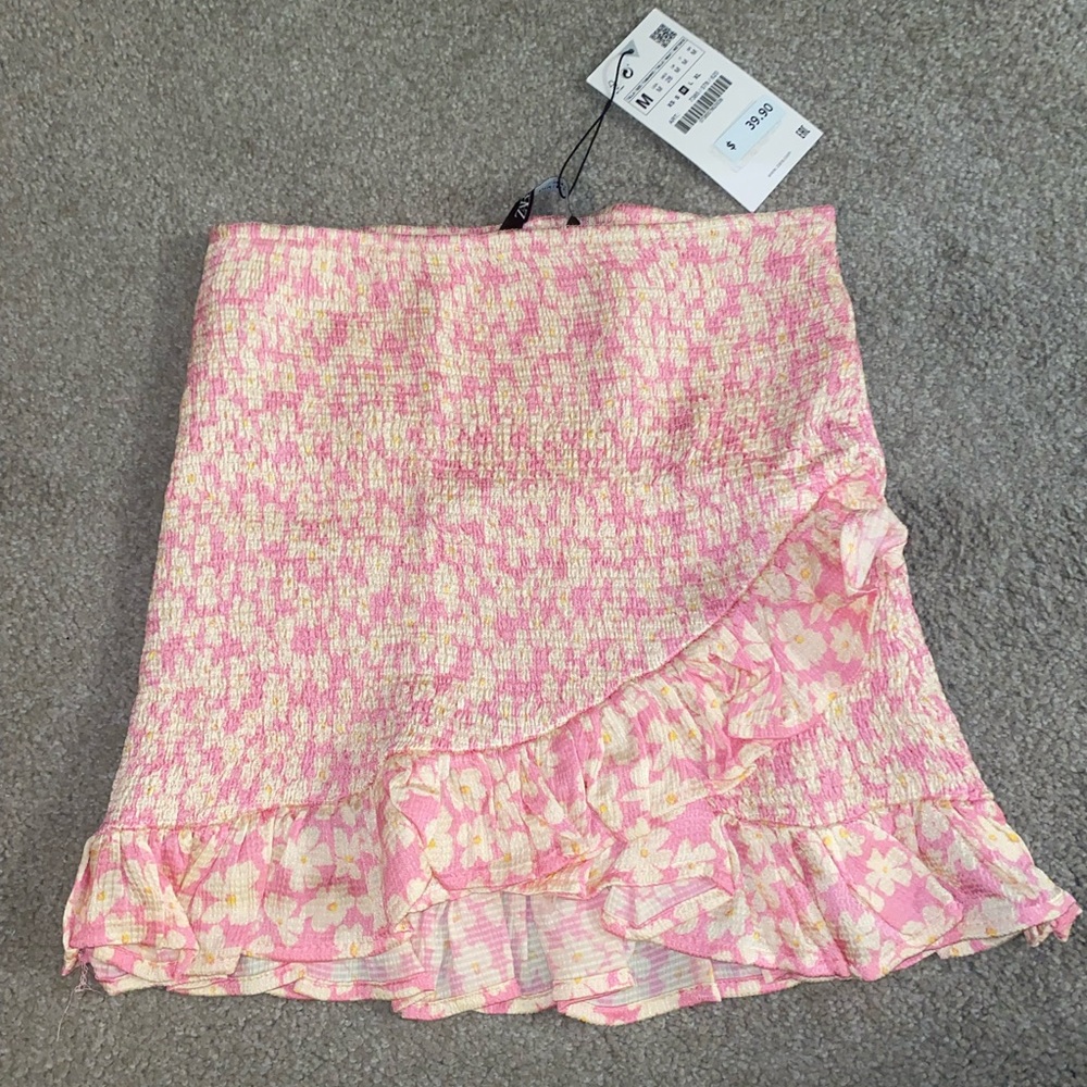 ZARA ruched skirt💗 size M brand new with tags
